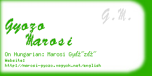 gyozo marosi business card